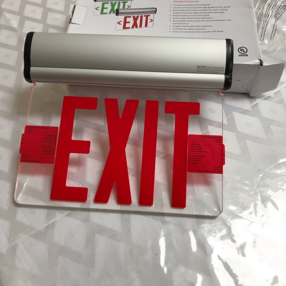 Electric exit sign